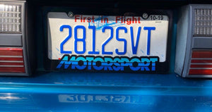 Motorsport license plate frame